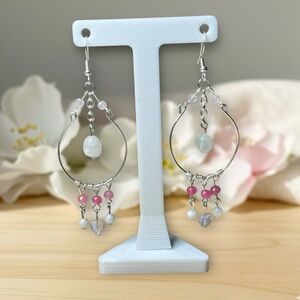 Wire Wrapped Gemstone Earrings